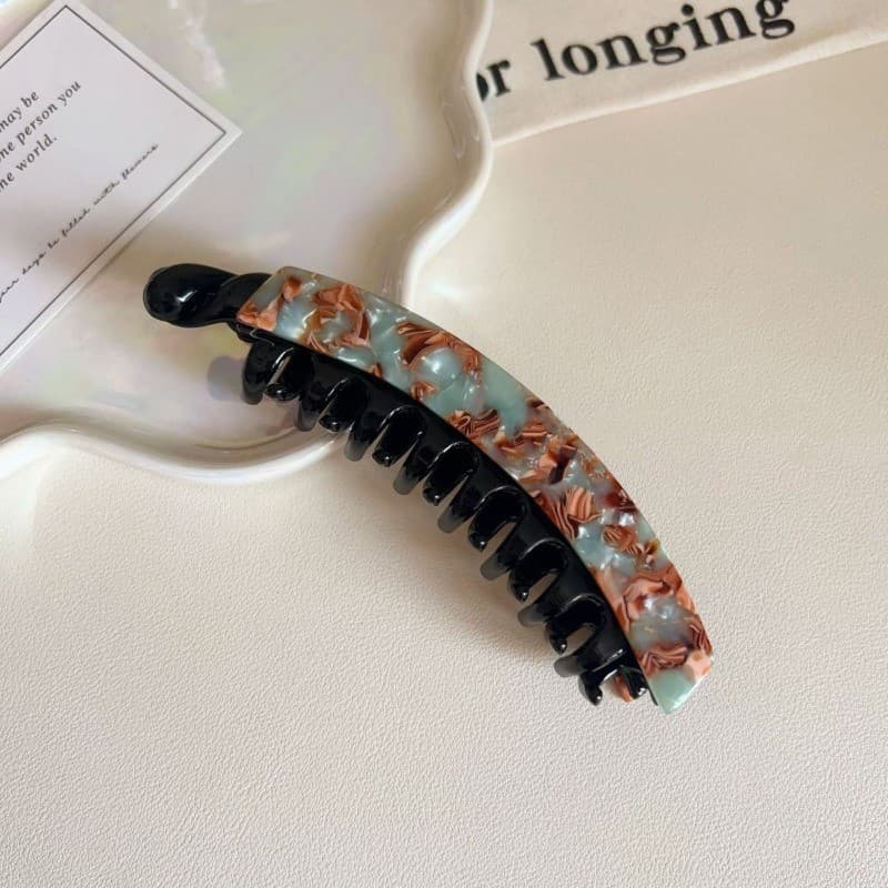 4# acetate large banana clip [green brown] about 13cm