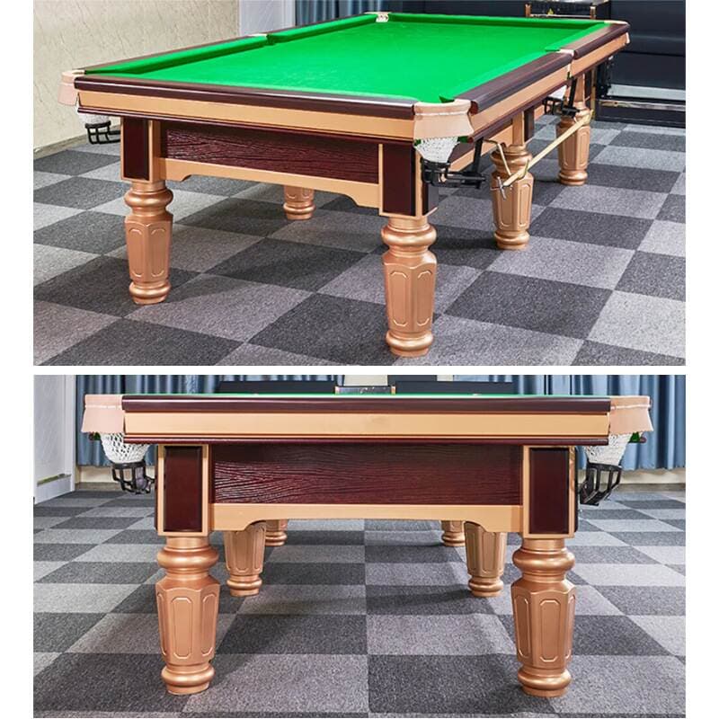 Qızıl Ayaqlı Fərdi Ağac Bilardo Stolu, Amerika Standart Qara Səkkiz, Göydaş Səthli 3