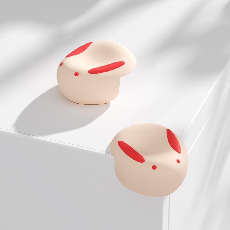 New rabbit horn apricot color
