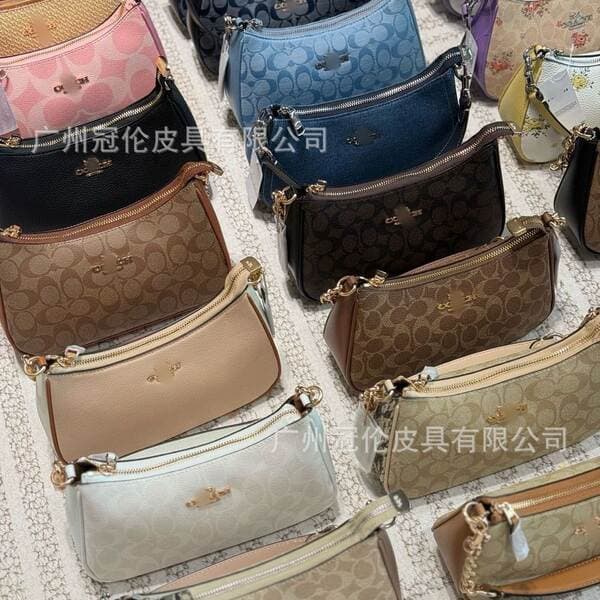 Kou C Brand High-Quality Printed Teri 25 Underarm Women's Bag with Monogram, Fashionable Chain Shoulder Crossbody Mahjong Bag