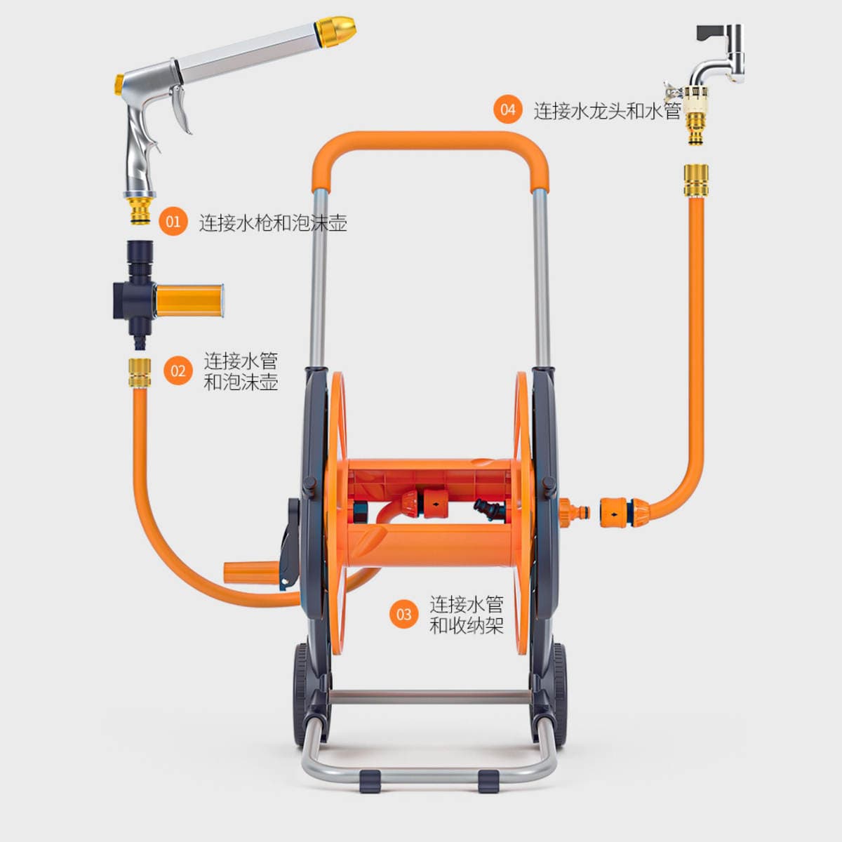 Garden hose receiver in stock wholesale cross-border Amazon outdoor agricultural irrigation wholesale gardening water pipe truck 4