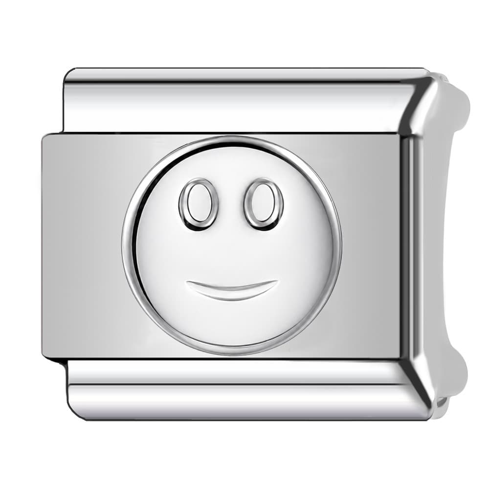 Smiling face (steel color)