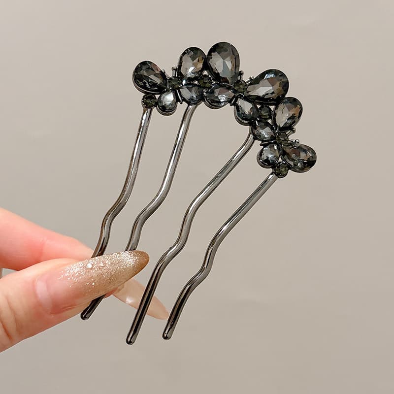 1#Gun black butterfly comb