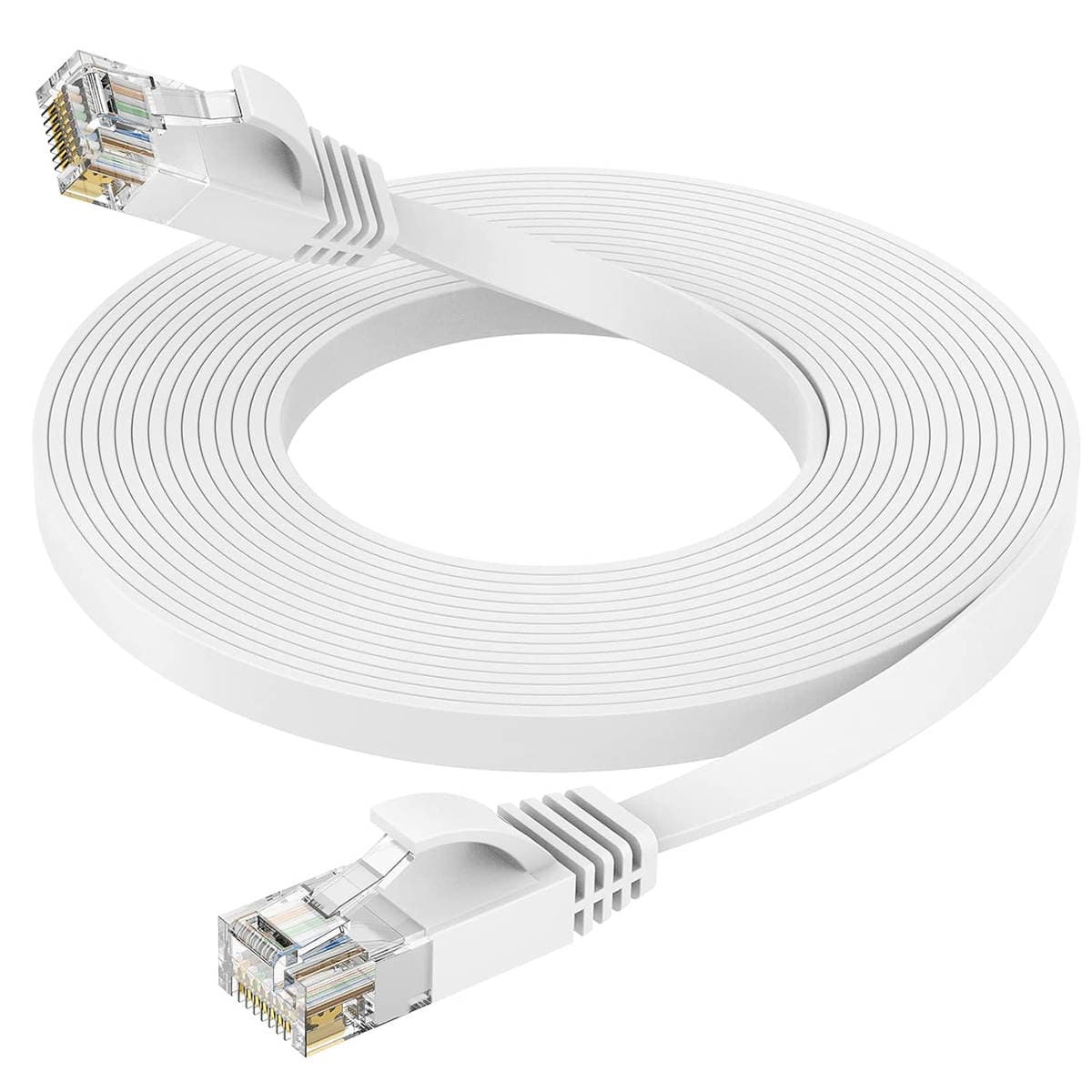 Məişət Gigabit Cat6E Yastı Şəbəkə Kabeli, Oksigensiz Mis, Router Qoşulması üçün 2