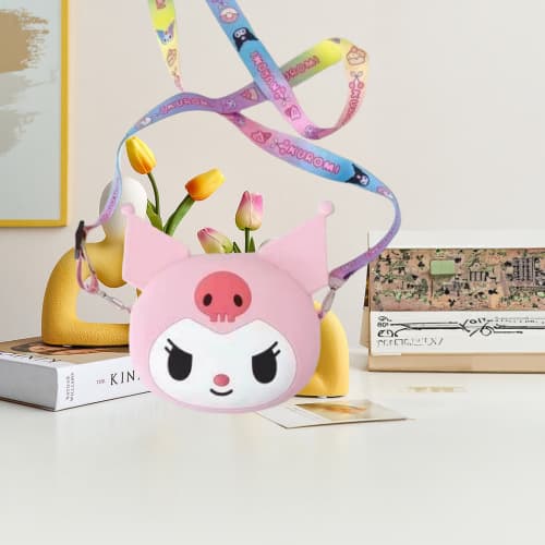 Kurome head coin purse pink