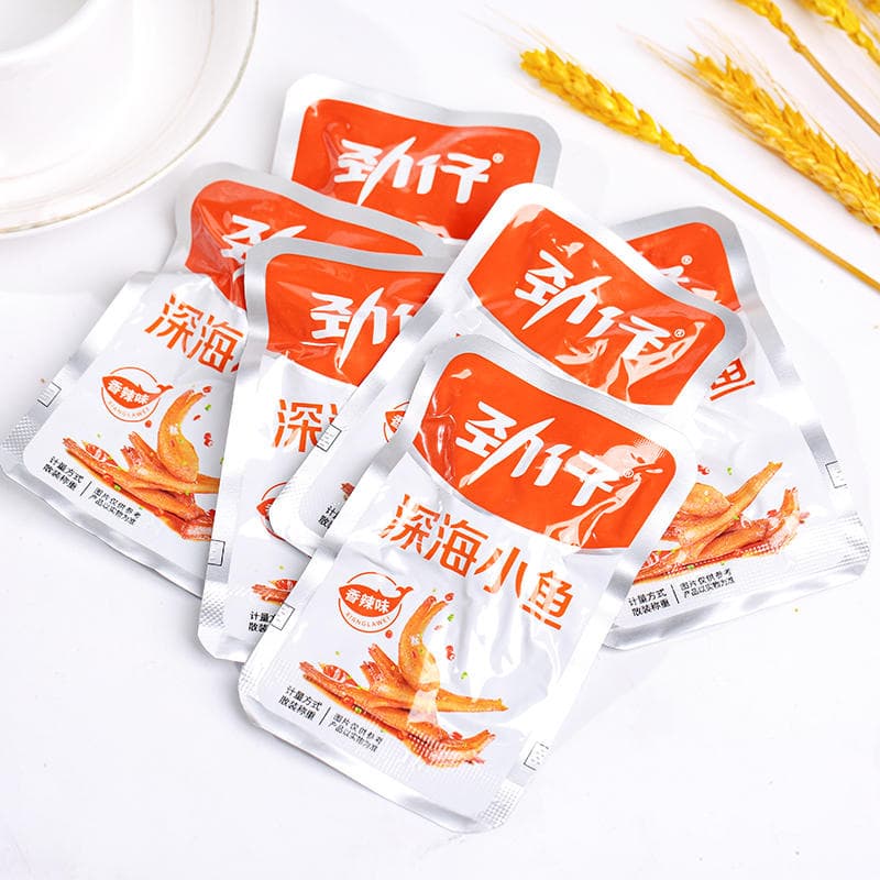 20 Packs of Spicy Deep-Sea Fish Snacks with Spicy Sauce, Ready-To-Eat Casual Snacks 2