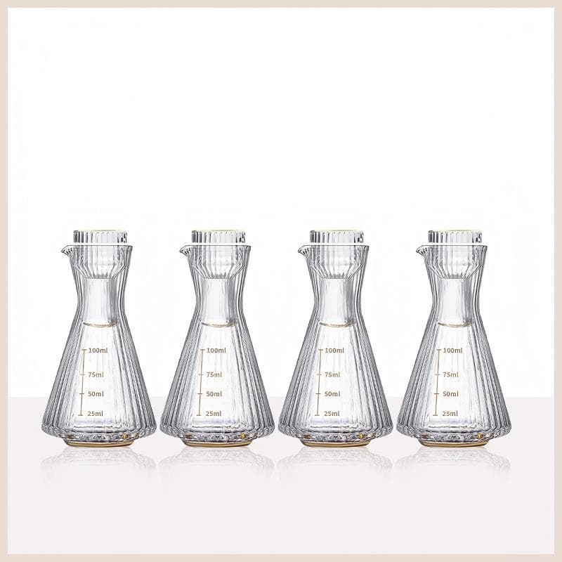 [gold-painted model] 4 pots + 4 cups