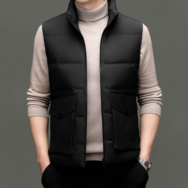 2025 Winter Men's down Vest, Casual Stand-Collar Sleeveless Jacket for Young and Middle-Aged Men, Wholesale Available 1