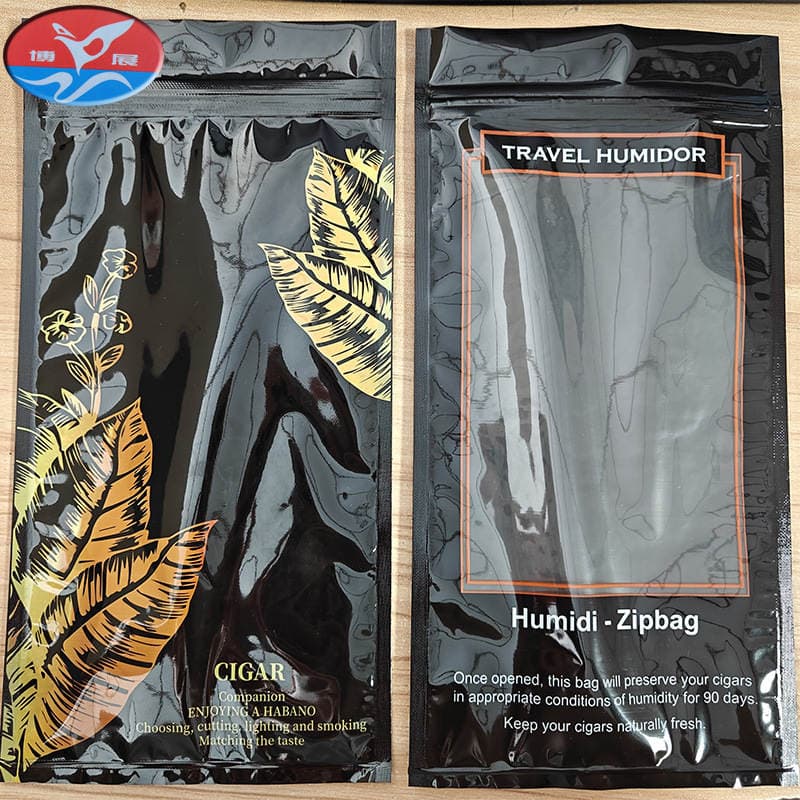 Factory In-Stock New Model Cigar Humidor Bag, Universal Cigar Pouch, Printed Composite Sealed Cigarette Roll Portable Bag 3