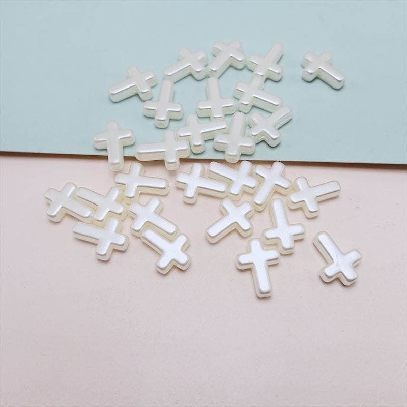Pearl ABS cross beads DIY material creamy-white five-pointed star handmade bracelet beaded accessories five-pointed star 2