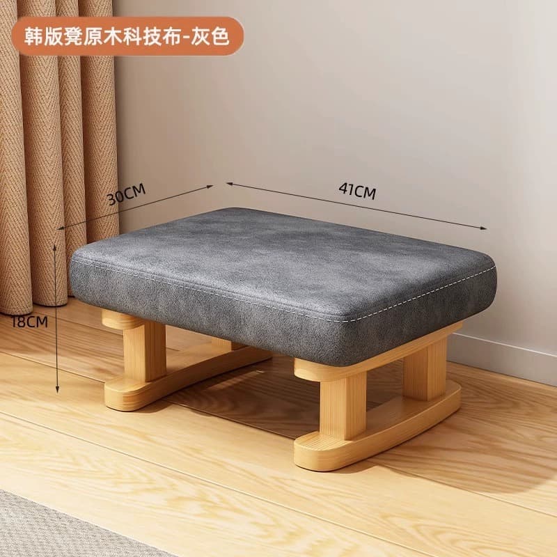 Log stool leg technical cloth - gray