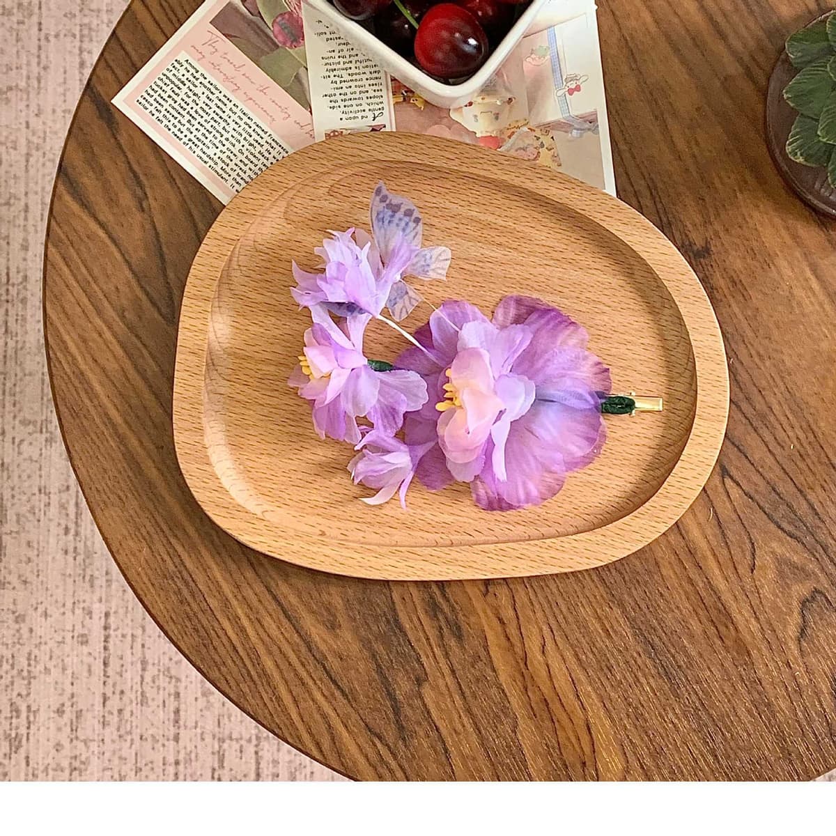 Purple mist iris gradient hair clip