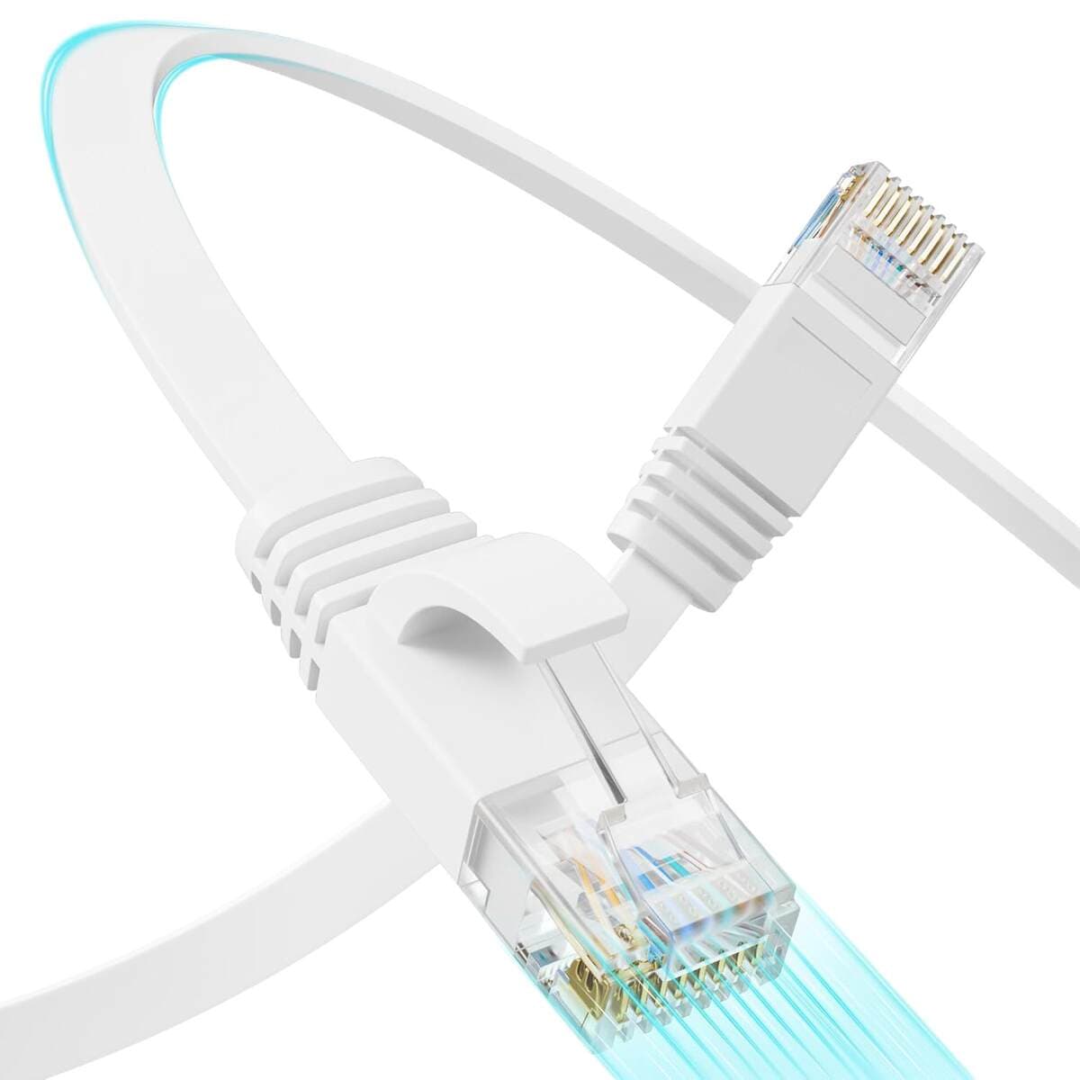 Wholesale Category 6 Flat Network Cable Cat6 Gigabit Network Cable Pure Copper Twisted Pair Finished Computer Connection Cable Network Wiring 5