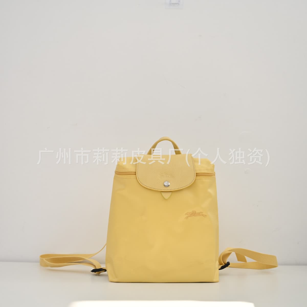Original factory leather backpack - eco-friendly wheat yellow