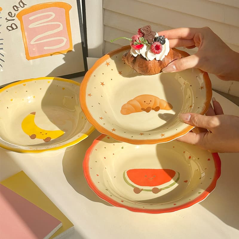 8inch disc-yellow banana + red watermelon