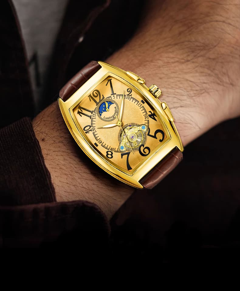Brown with gold shell and gold surface
