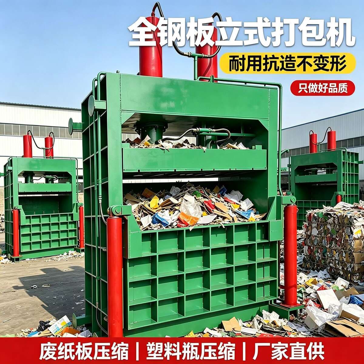 120-Ton Metal Hydraulic Baling Press Vertical Can-Busting Hydraulic Press Pictures Waste Paper Hydraulic Baling Press 2