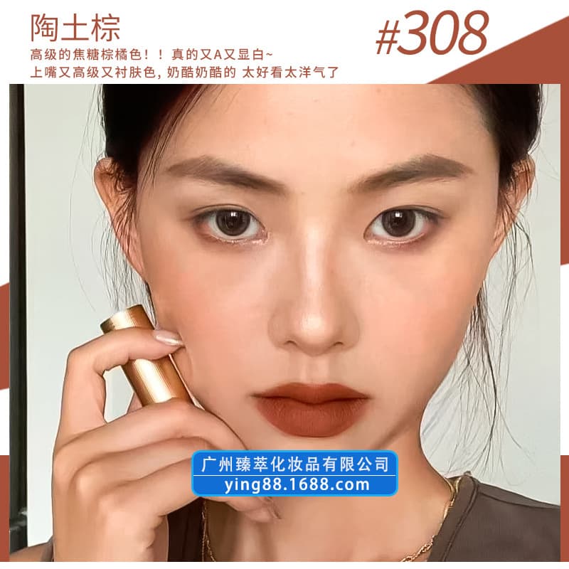 Gold tube matte 308 [caramel dirty orange]