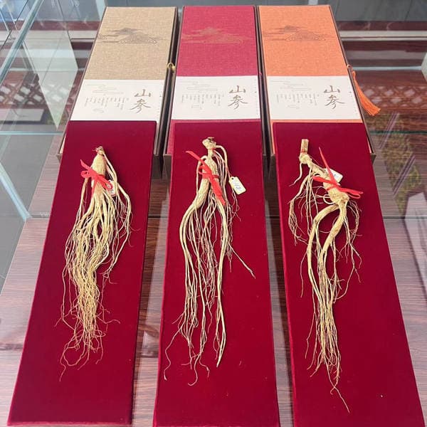Retro Style Ginseng Mountain Ginseng Packaging Festival Gift Giving Health Products Universal Mountain Ginseng Gift Box Packaging Box Kraft Paper Gift Box