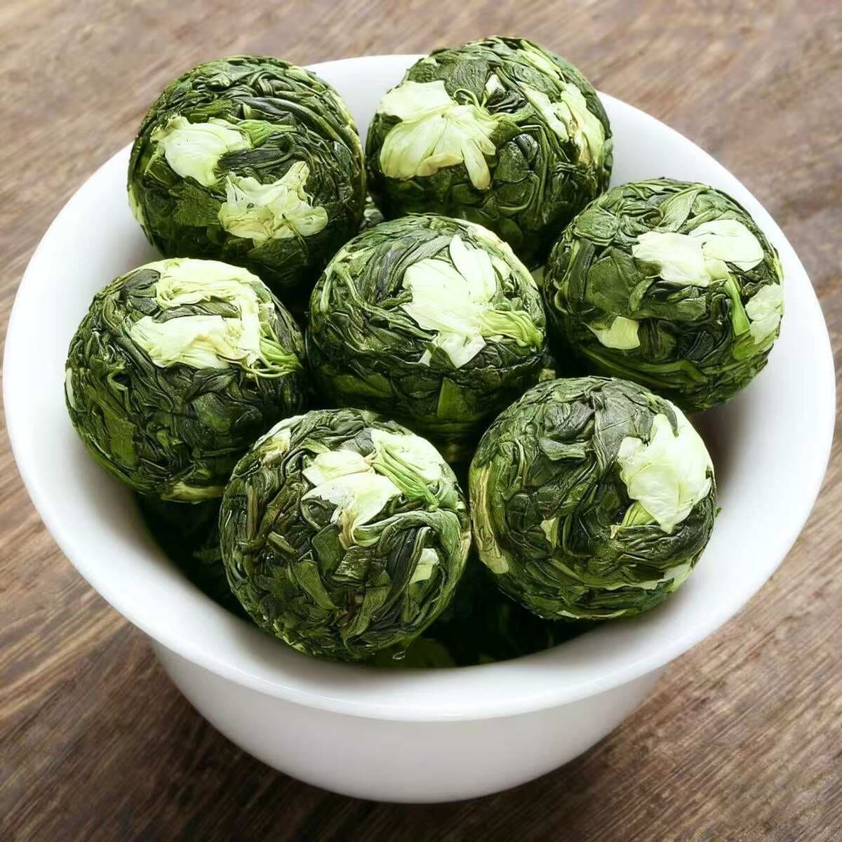 【Premium Jasmine Dragon Pearl】Authentic Jasmine Flower Tea from Hengxian, Traditionally Brewed Using Ancient Methods, Strong Aroma Type, Dragon Pearl Cloud Mist High Mountain Green Tea 2
