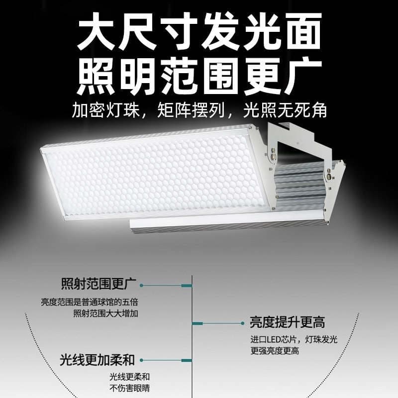 Workshop Lighting Deep Honeycomb Dragon Scale Style Pendant Light Anti-Glare Led Shadowless Light for Badminton, Basketball, Table Tennis 4