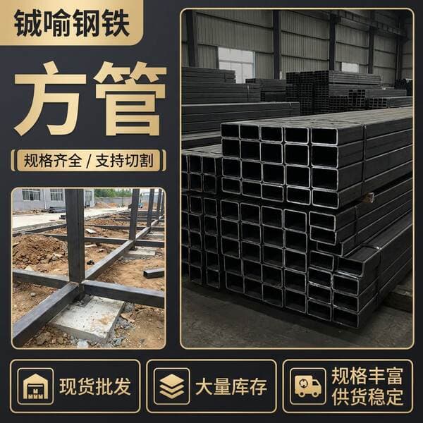 Guardrail frame is made of large-diameter square tubing, rectangular tubing, 50*100 square steel tubing, square and rectangular tubing, black material, and steel, processed according to the provided drawings