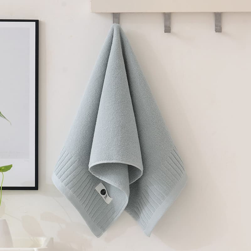Plain brocade towel pea green