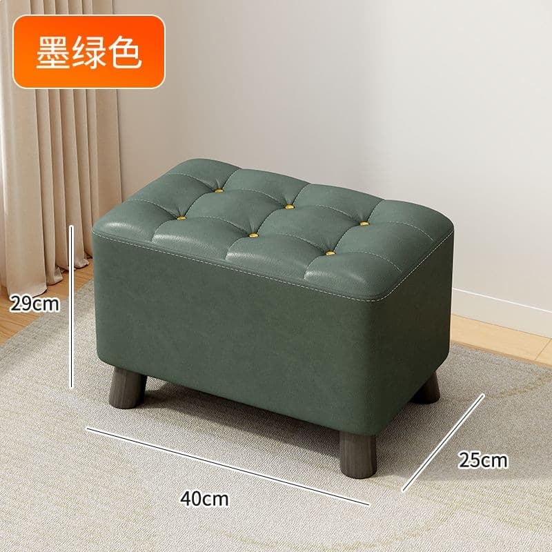 Six-star stool-skin-friendly cat claw leather [dark green]