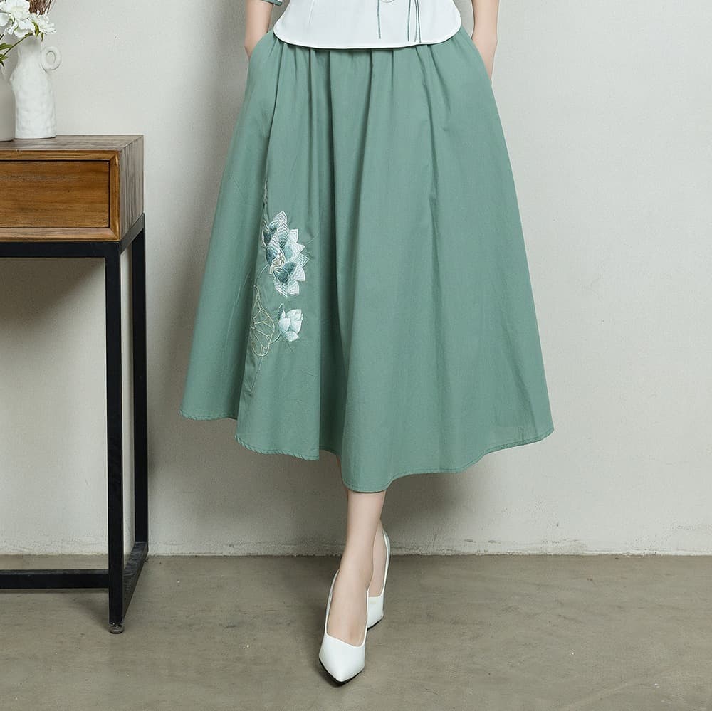 Lake Green Skirt (free size)