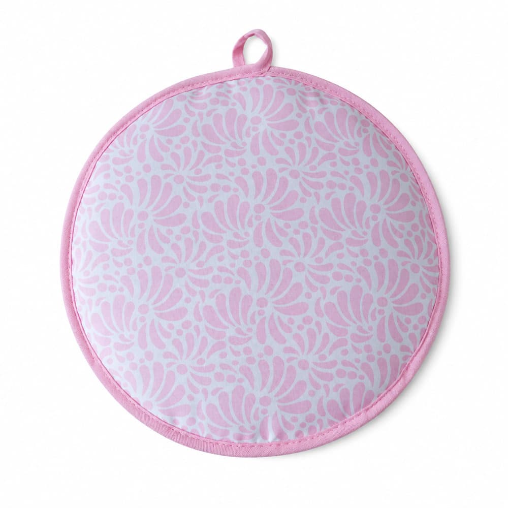 Pink flowers on white background