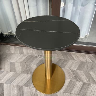 Lauren black gold 60 round + titanium stainless steel feet