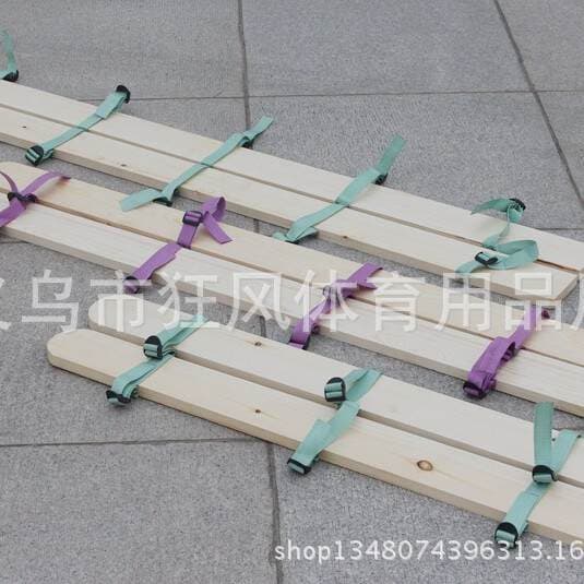 Wholesale Co-Operation Walking Equipment Collective Wooden Shoes Ethnic Traditional Competition Board Shoes Expansion Wooden Shoes Multi-Person Biped Wooden Shoes 1