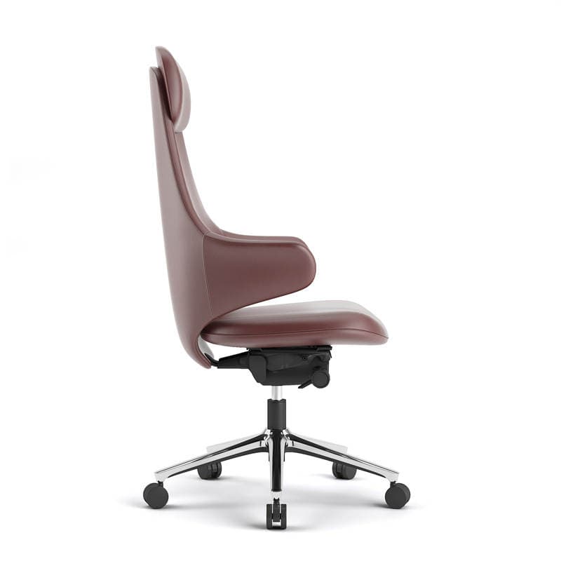 Light Luxury Leather Boss Office Chair Home Study Computer Chair Comfortable President Swivel Chair Ergonomic Executive Chair 4