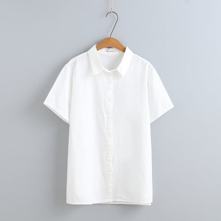 Short-sleeved point collar