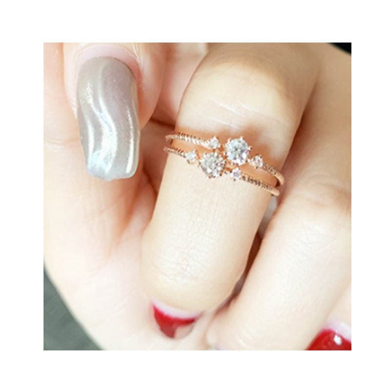 18K Gold Twist Ring Au750 Gold Ring Zhou D Fu Twist Ring Diamond Ring Men and Women Jewelry K Gold Hand Jewelry 5