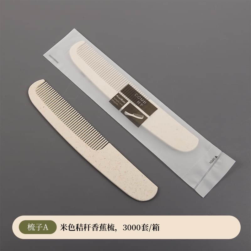 [comb a] beige straw banana comb