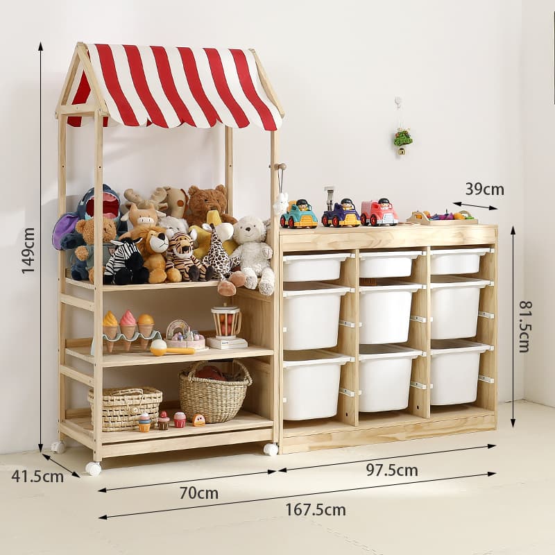 Small store type a red + track type three rows and five layers