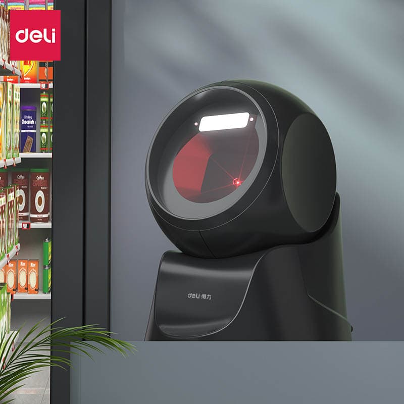 Deli 14963 Barcode Scanner Laser Scanning Platform for Mall and Supermarket Cash Register Barcode Recognition Scanner 1