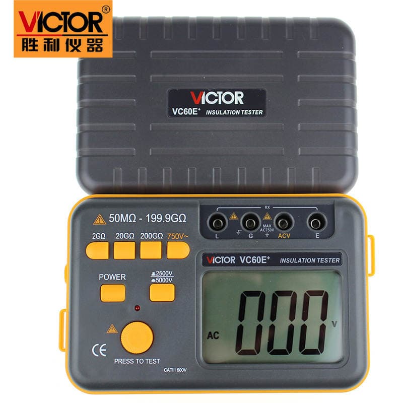 Victory Instruments VC60E Rəqəmsal Yüksək Gərginlikli Meqoohmmetr (İzolyasiya Müqaviməti Test Cihazı) 3