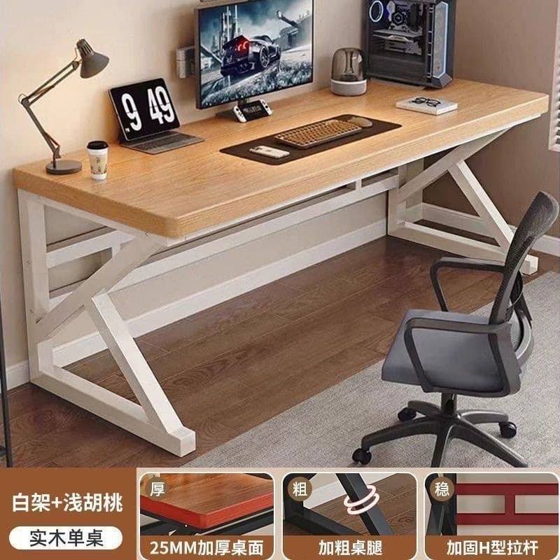 Wood color+white legs/particle board-25mm
