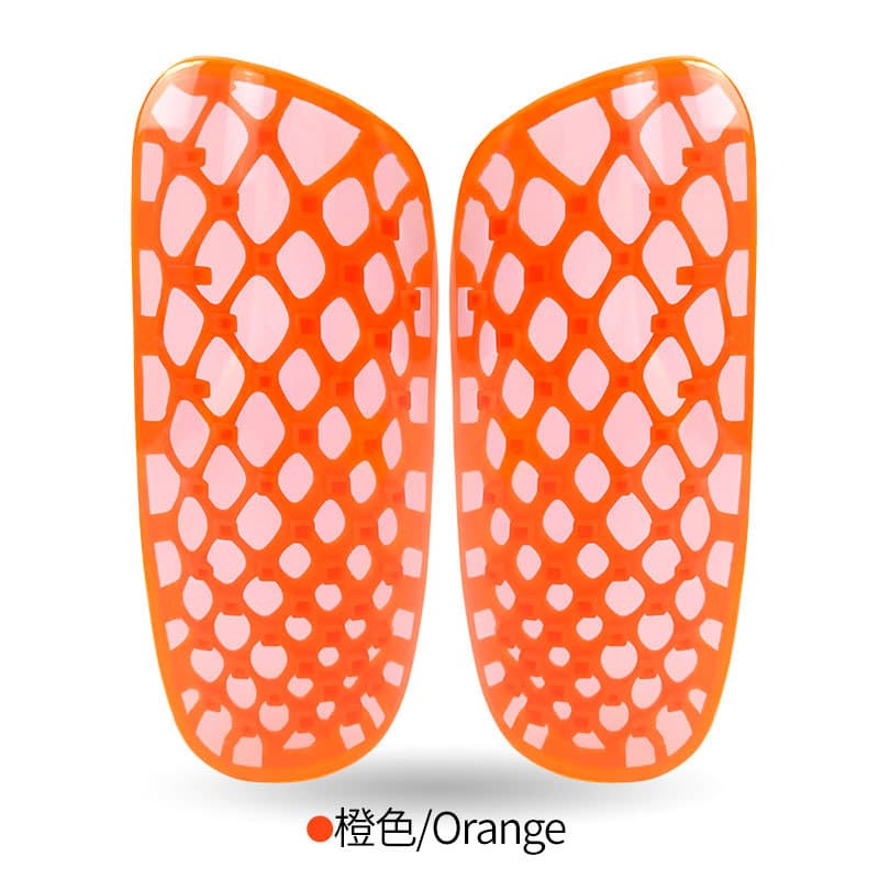 Adult transparent shin guards - orange