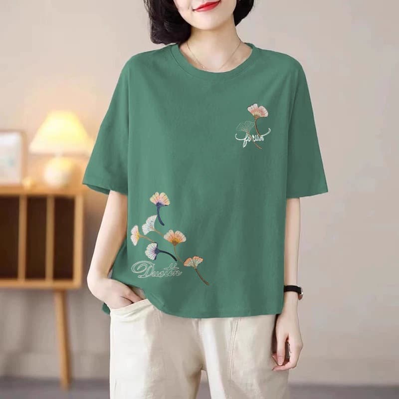 98 green [upper and lower ginkgo leaves]