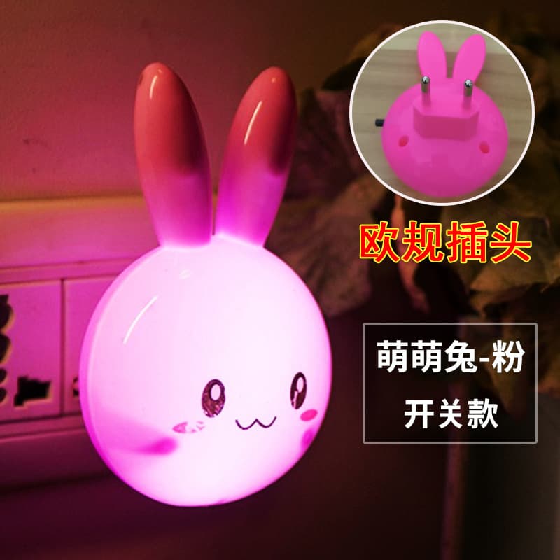 Switch type pink cute rabbit (european plug)