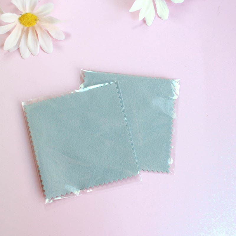 Qızıl və gümüş zərgərlik üçün süet parça, 8x8 sm, oksidləşməni təmizləyən 2