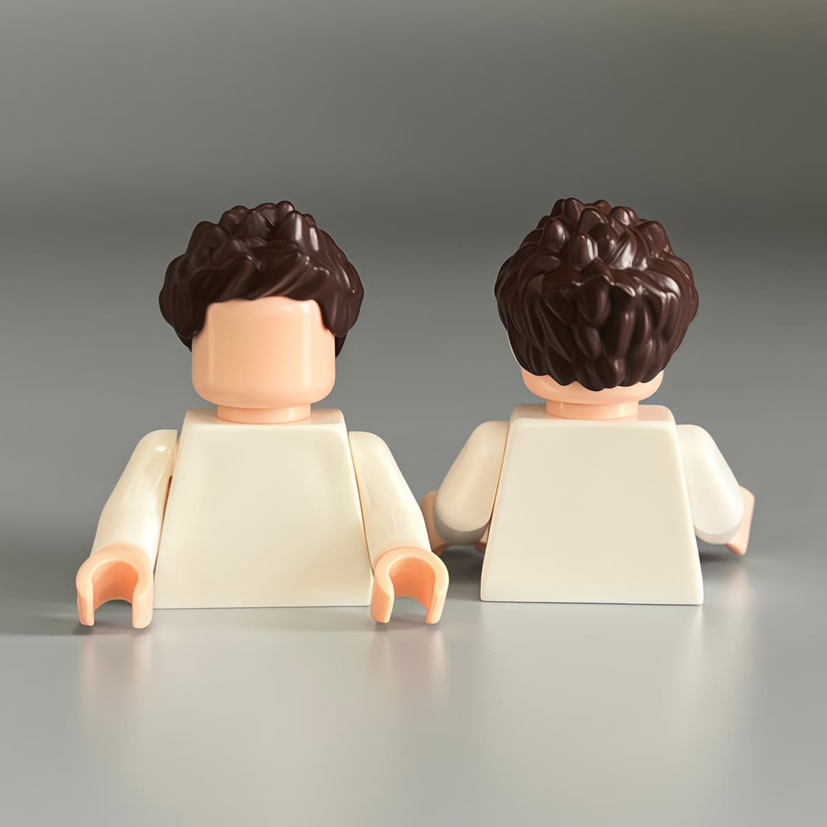18228/98385 messy hairstyle dark brown
