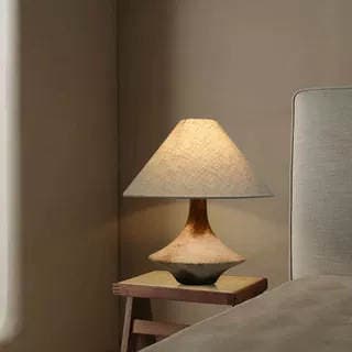 Wabi-Sabi üslubunda retro keramik masaüstü lampası (yataq otağı, qonaq otağı, otel üçün) 3