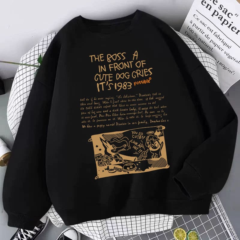 Sweat Black BOSS A Letter