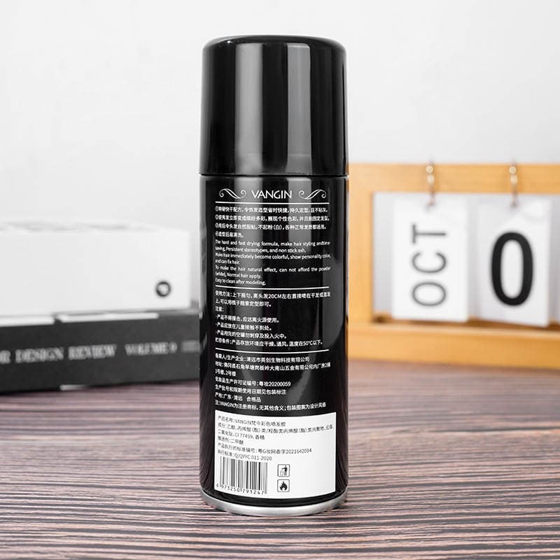 VANGIN Disposable Dyeing Spray Temporary Hair Dye Color Spray Black Hair Spray Women's genuine goods Straight Hair 4
