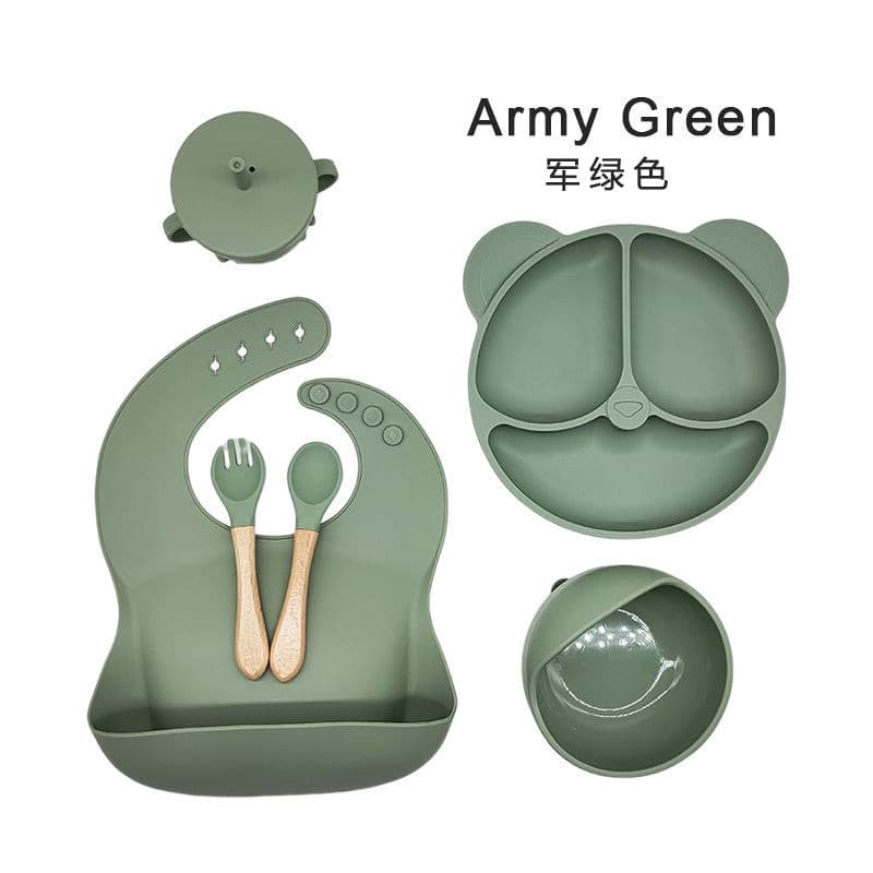 Army Green - Wooden Handle 6-Piece Set [570g]