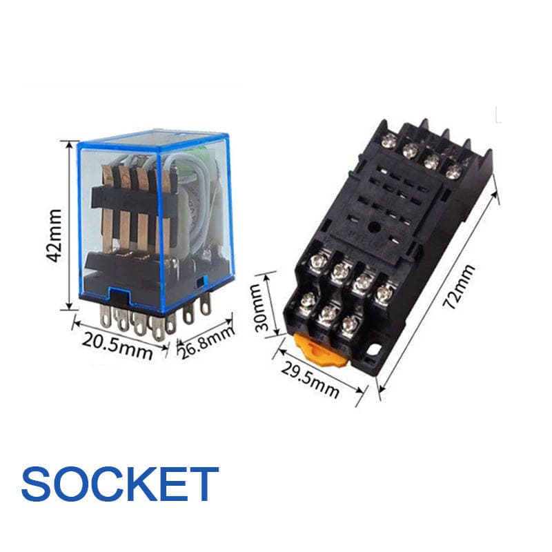 My4Nj miniatür rele, 14 pin, 12Vdc, 24Vdc, 110Vac, 220Vac 3